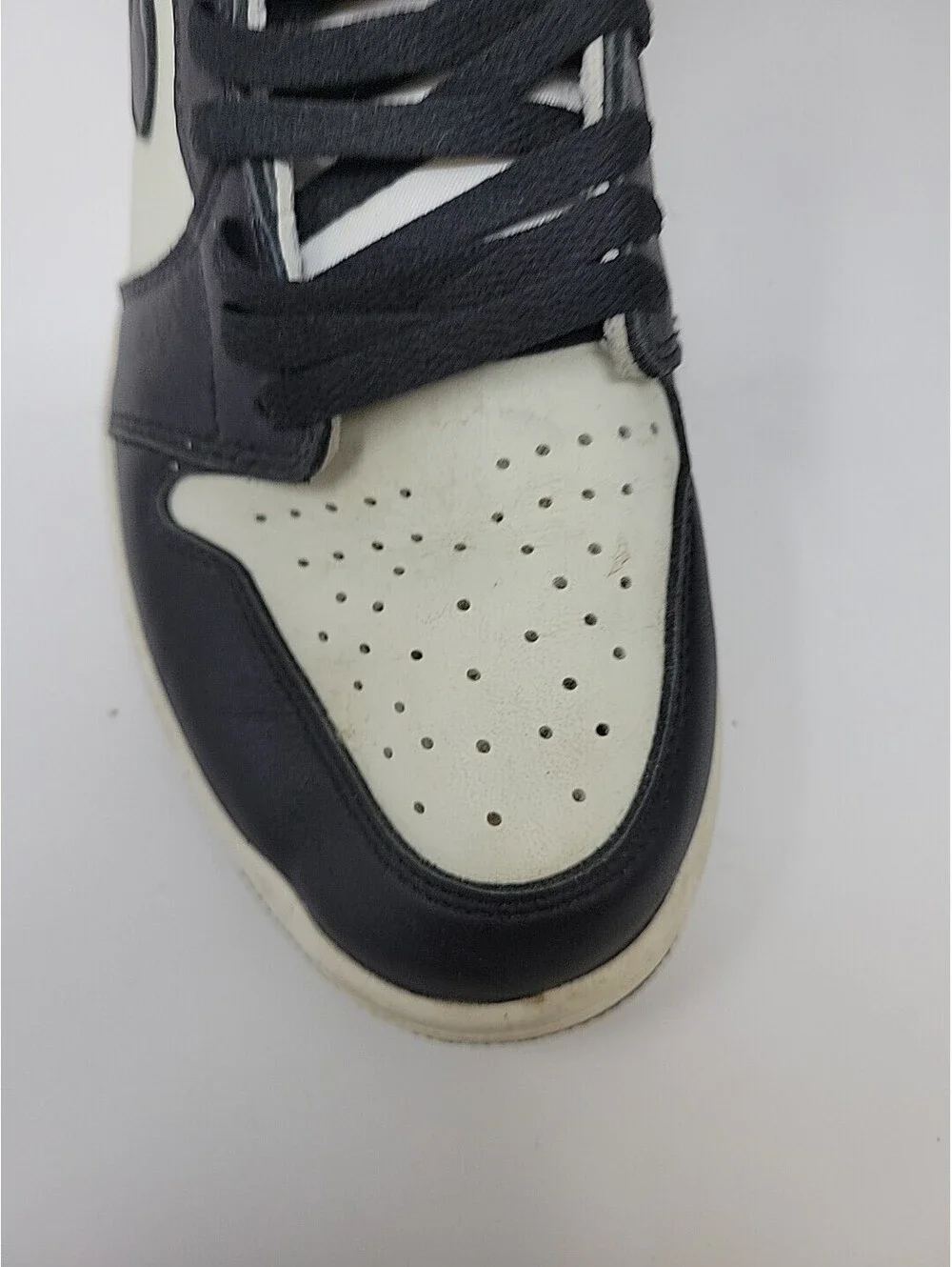 Nike Air Jordan 1 Mid Black Sail Brown Mocha Men’s Sneakers Authentic 10.5